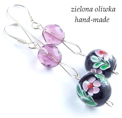Violet Flowers zielona oliwka