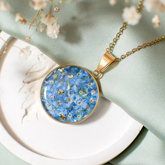 wisiory Wisiorek z niezapominajkami