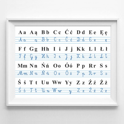 Plakat A4 ALFABET PIERWSZOKLASISTY boy  loonybin