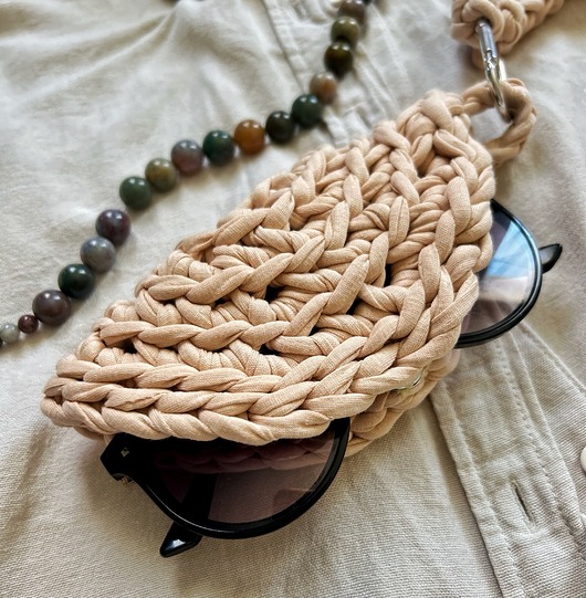 okulary damskie Etui na okulary handmade boho dodatek na lato  Agrafka Studio