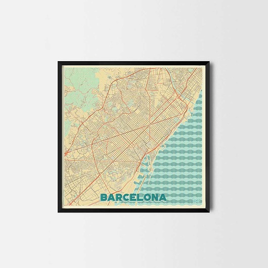 Plakat Barcelona Retro - CityArtPosters CityArtPosters