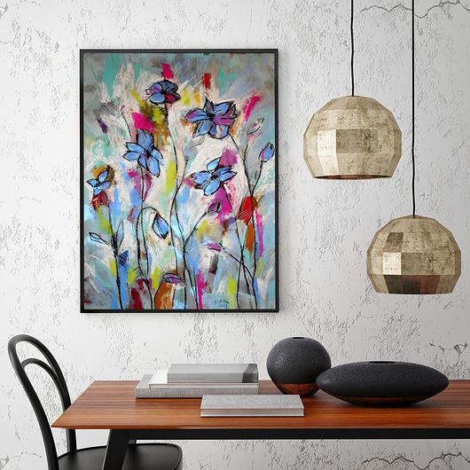 plakaty Niebieskie - plakat 50x70 cm