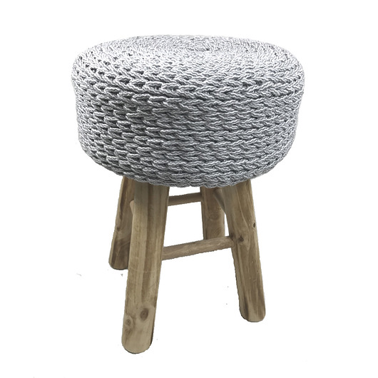 taboret melanż szary Willow Hand Made