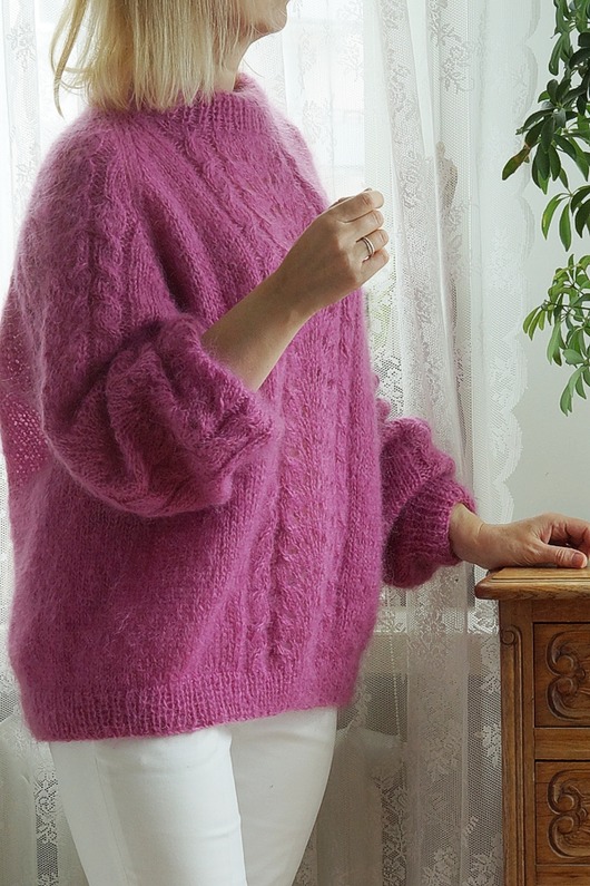 swetry damskie  Sweter Tulip z akcentem ażurowym