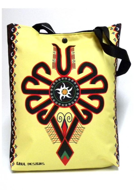 Duża torba z motywem folk-zamówienie Gaul Designs