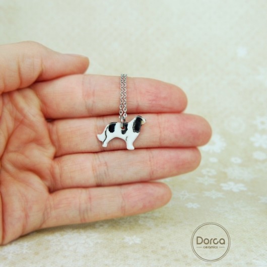 Cavalier mini zawieszka- ceramiczny naszyjnik Dorca