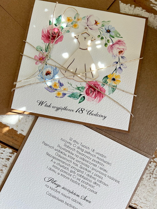 kartki scrapbooking Wyjątkowa ręcznie robiona kartka na 18-ste urodziny