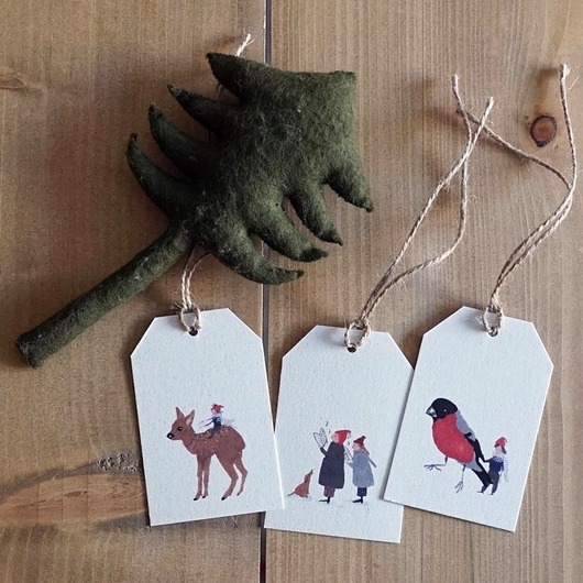 dekoracje świąteczne Bileciki do prezentów świątecznych