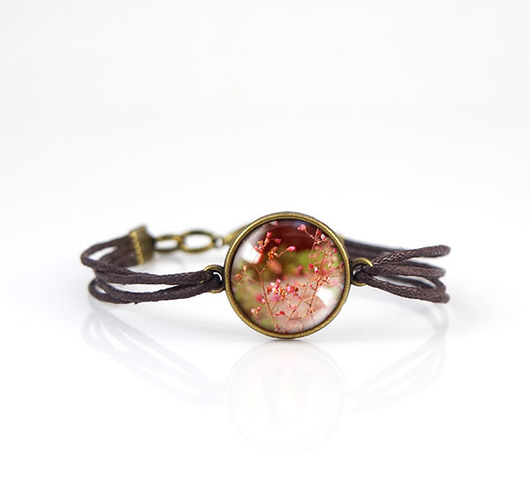 bransoletki ze szkła Bransoletka - Lato - sznurki, brąz