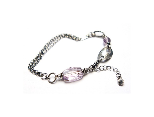 bransoletki wire wrapping Ametrine vol.6 - bransoletka