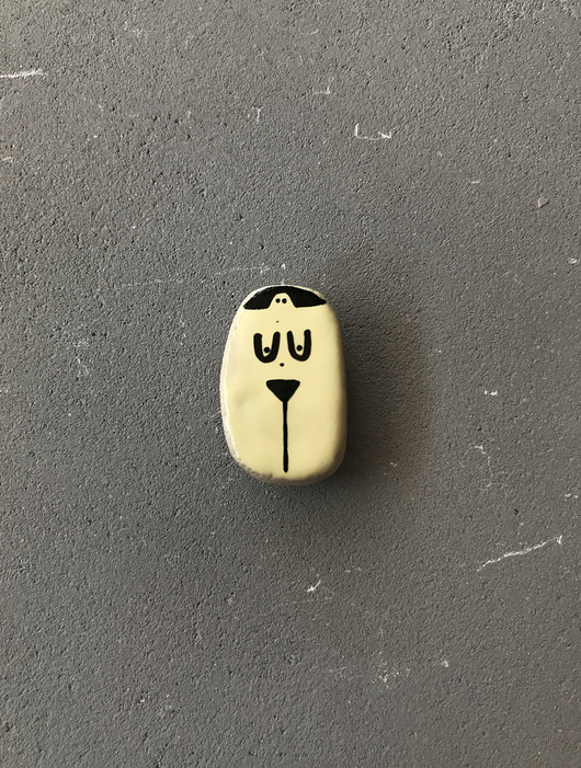 Ceramiczna broszka Ciało żółta ELEMTHEBRAND