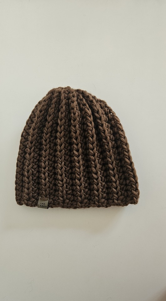 czapki damskie Brązowa Czapka wełniana