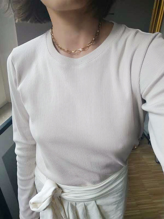 Bluzka OSLO longsleeve white sand Patchouli