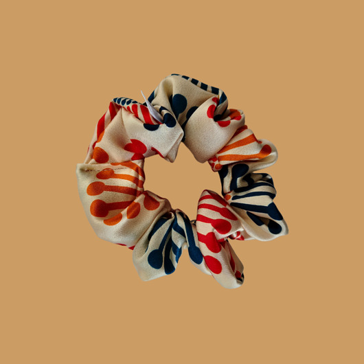 gumki do włosów Gumka jedwabna, scrunchie, frotka kolorowe parasole MIDI