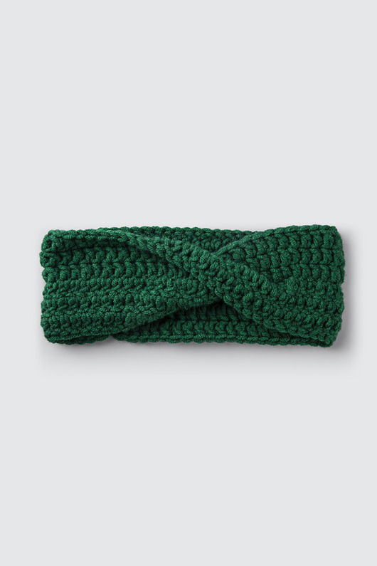 opaski do włosów Opaska z węzłem z wełny merynosa handmade
