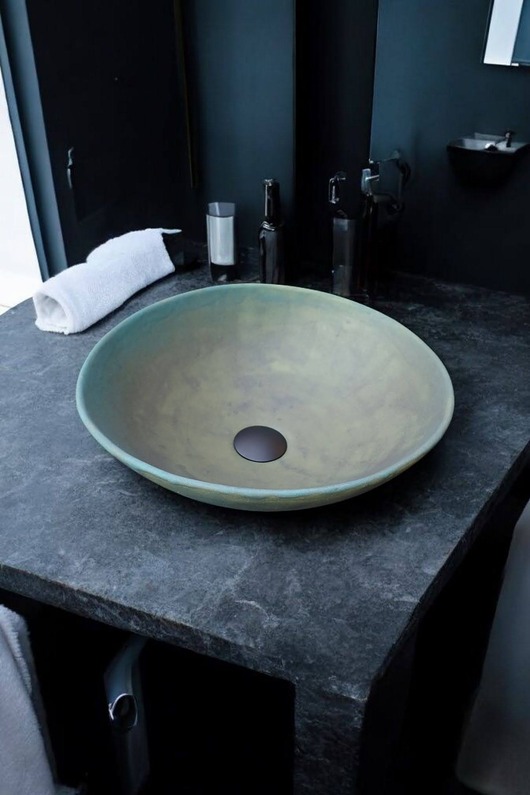 umywalki Nowoczesna umywalka nablatowa. Matowe szkliwo.