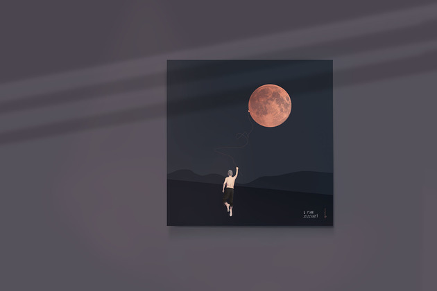 grafiki i ilustracje Plakat 50x50 cm "W Pełni szczęśliwy"
