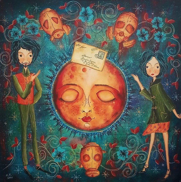 grafiki i ilustracje List z ogarniętego wojną Paryża - obraz