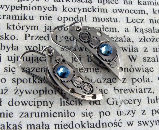 Mechaniczne kolczyki na zamówienie :) Zegarynki