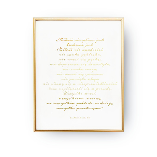 Hymn o miłości, Plakat, Złoty Druk ZlotePlakaty