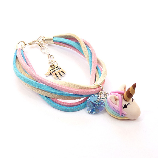 bransoletki - inne Bransoletka fimo unicorn jednorożec  jednorożcem