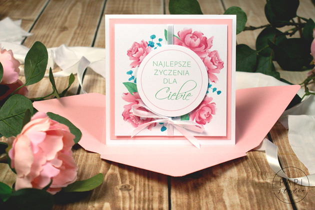 kartki scrapbooking Kartka z piwoniami akwarelowe kwiaty piękna romantyczna