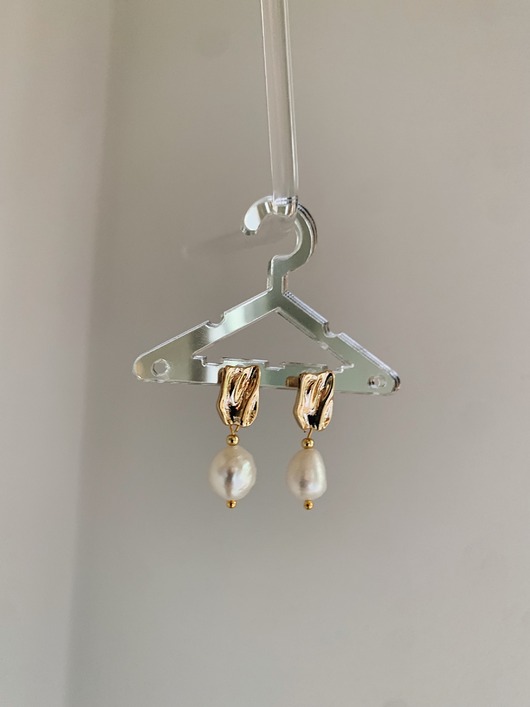 kolczyki z mosiądzu Kolczyki  Pearl Minimalist