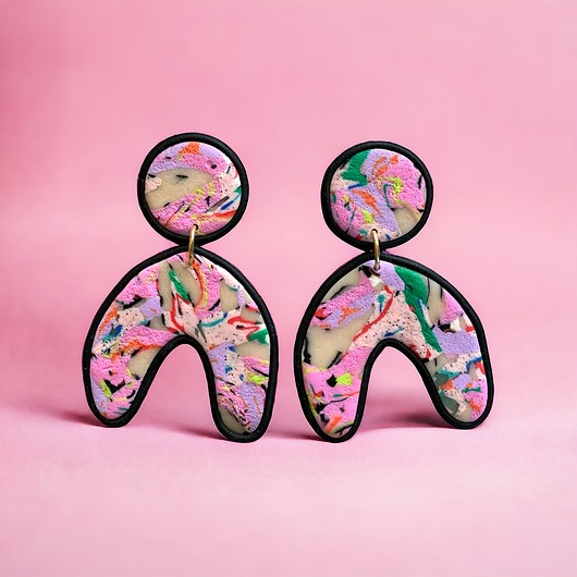 kolczyki z masy plastycznej Kolczyki Violette