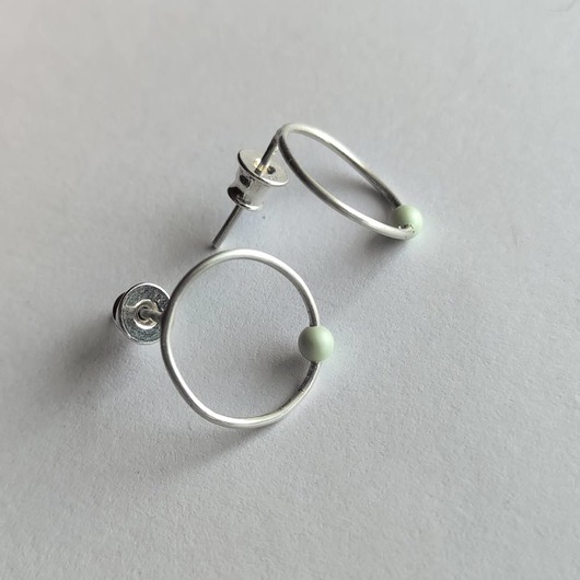 kolczyki z kamieniami Kolczyki OKRĄG