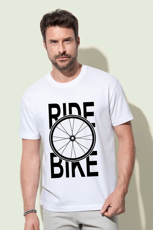 Koszulka organiczna z nadrukiem Ride Bike ART ORGANIC
