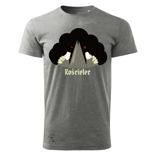 t-shirty męskie Kościelec grafika by Szymon Rabiasz grey men