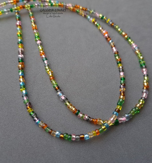 chokery Naszyjnik w stylu boho podwójny w tonacji turmalinowej prezent handmade