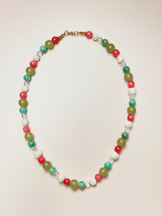 korale Naszyjnik z kamieni Multistones Agrest