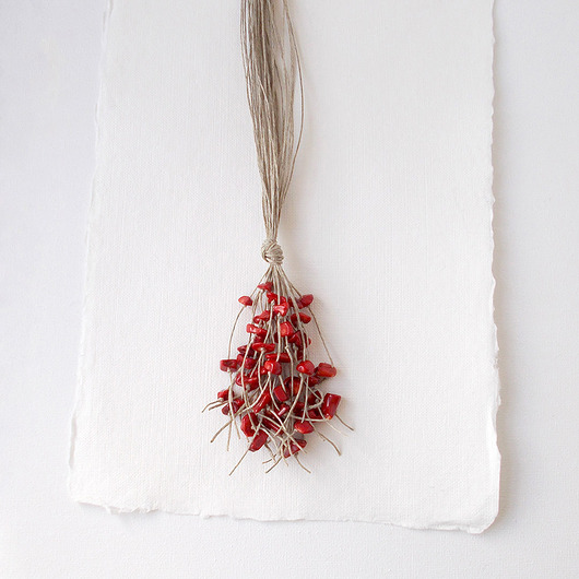 wisiory Lady in Red Naszyjnik lniany Vol. 3