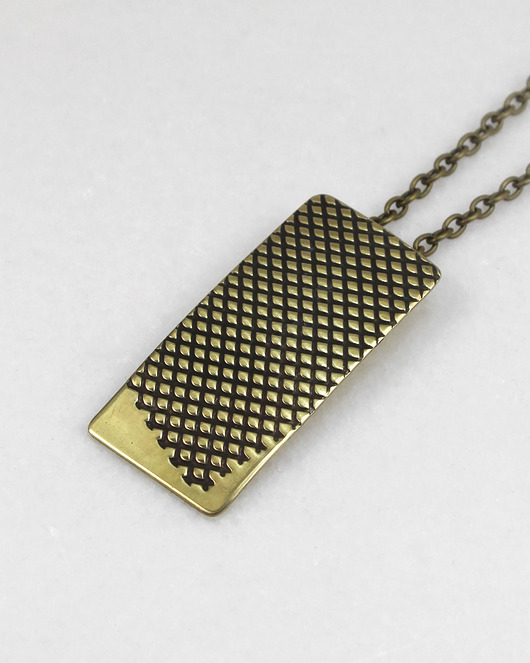 wisiory Łuska - mosiężny wisiorek - ooak