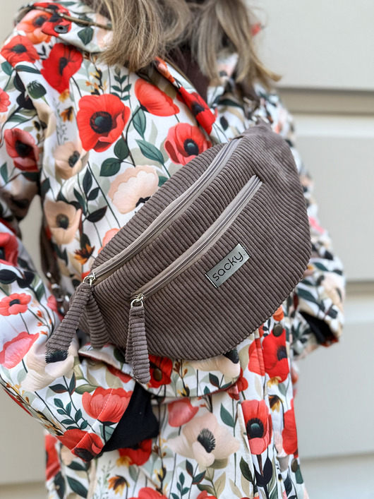 saszetka nerka Sztruksowa nerka fall czekolada