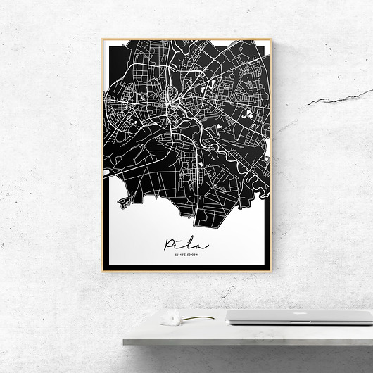 plakaty Plakat Piła mapa