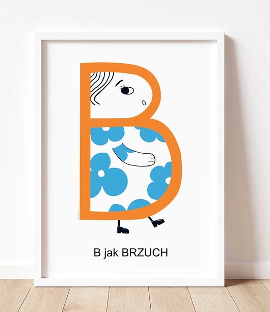 plakaty Plakat "B jak brzuch"
