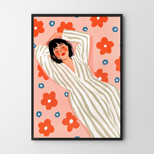 plakaty Rozmarzona dziewczyna - plakat/ilustracja