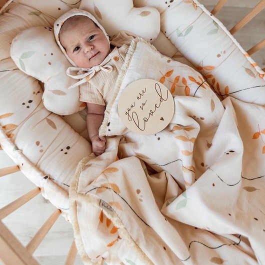 kocyki, kołderki, pościel dla dzieci Kocyk muślinowy boho light Mantulien