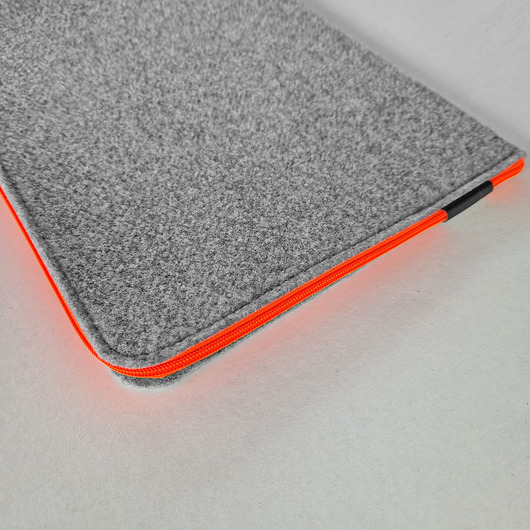 etui na laptopa FLUO POMARAŃCZOWY zamek etui z filcu na laptopa