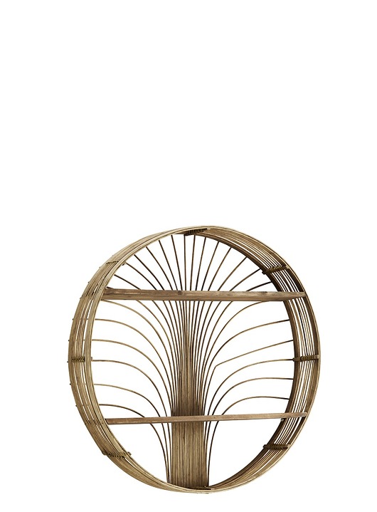 półki Półka rattanowa boho okrągła 60 cm