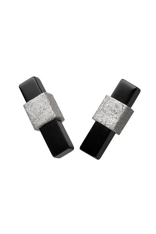 Kolczyki srebrne/SILVER/ONYX Daria Siwiak Jewellery