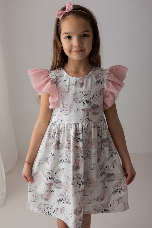 Biała sukienka dla dziewczynki w baletnice My princess