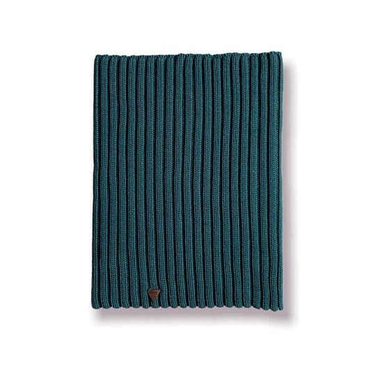 szale damskie Komin merino w prążki Soft Snood - emerald