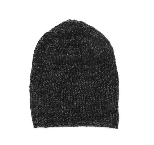 czapki damskie Luźna czarna czapka beanie nerd hipster uniseks