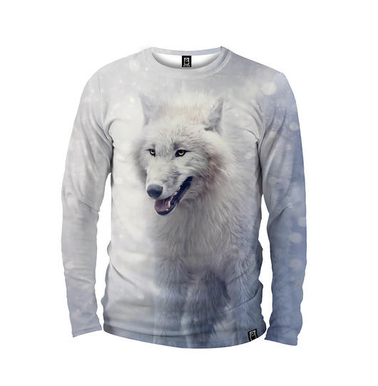 bluzy męskie Koszulka Longsleeve Męska DR.CROW Winter Wolf