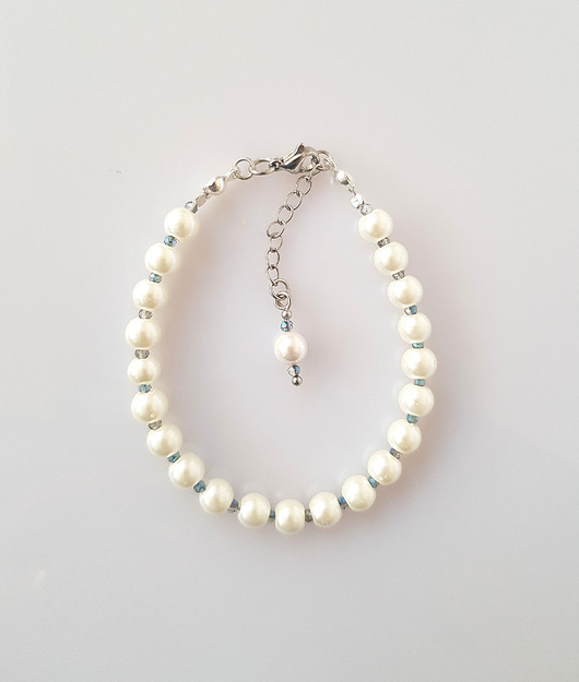 bransoletki - inne Bransoletka z Perełkami i Cyrkoniami