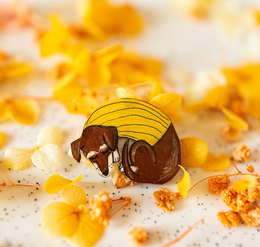 broszki Broszka jamnik  Cacek