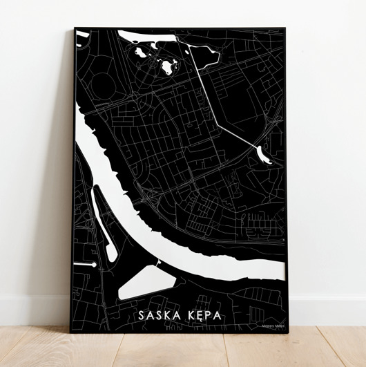 Mapa plakat - Saska Kępa Mappy Maps